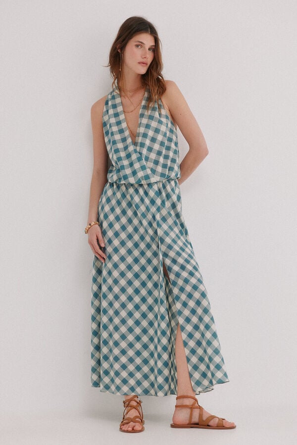 Hoss Intropia Vestido estampado vichy Multicolorido