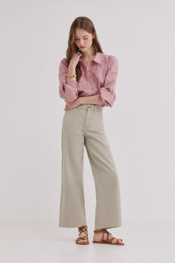 Hoss Intropia Berta. Vaqueros wide leg Gris