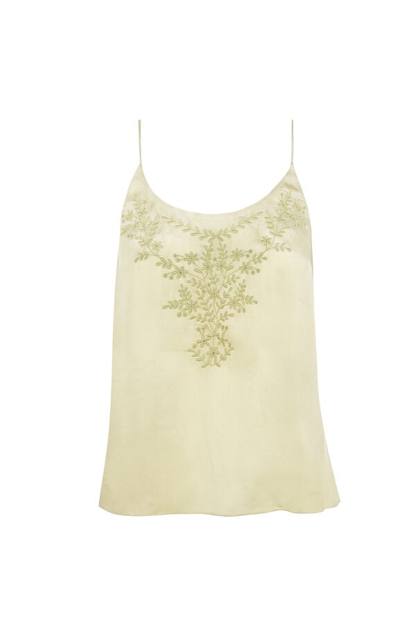 Hoss Intropia Cinzia. Top bordado Verde