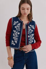Hoss Intropia Edurne. Chaleco denim Azul marino