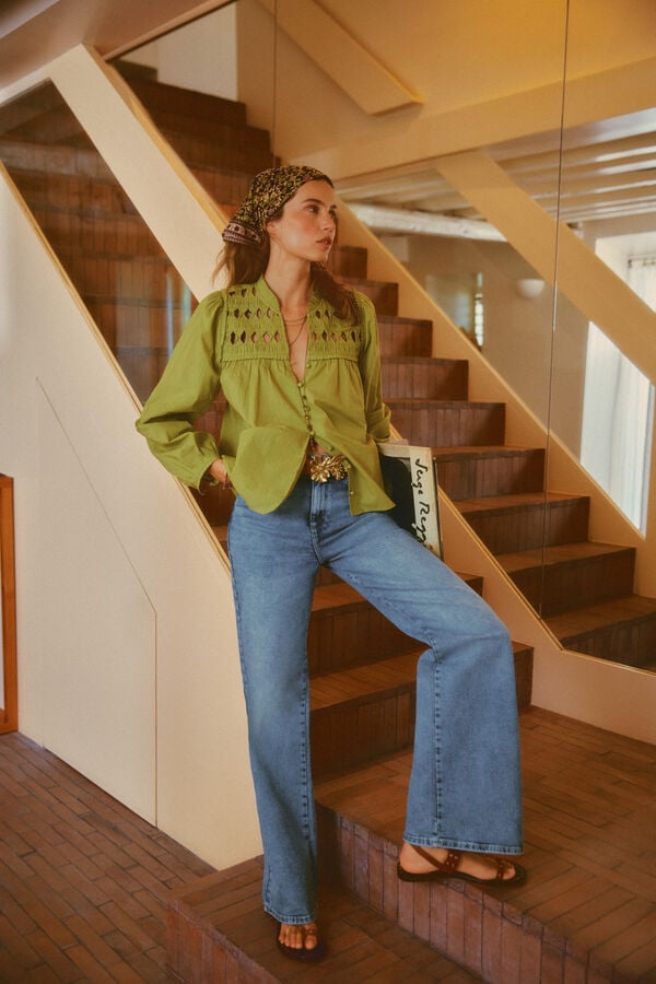Hoss Intropia Cecile. Blusa manga comprida Verde