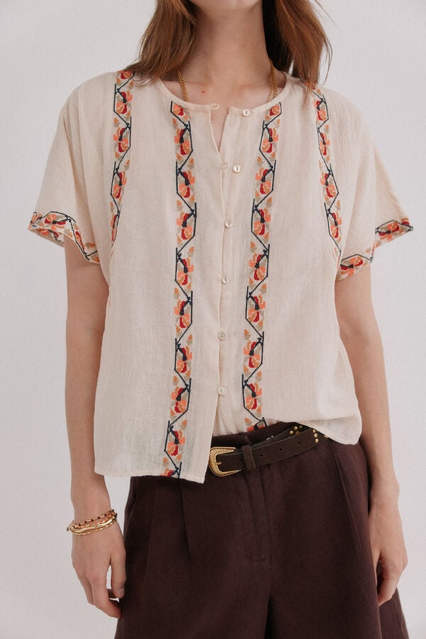 Hoss Intropia Cloe. Blusa fluida Ecru