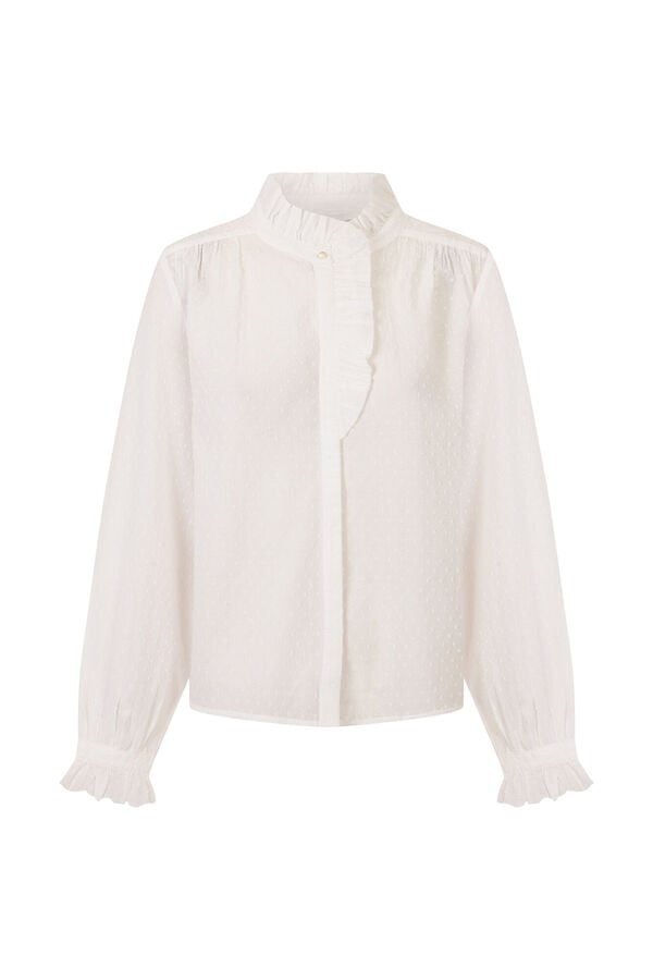 Hoss Intropia Claudette. Camisa plumeti Branco