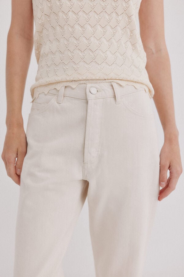 Hoss Intropia Brunella. Jeans cintura alta Ecru