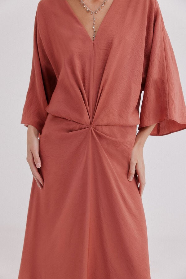 Hoss Intropia Arale. Vestido midi Coral
