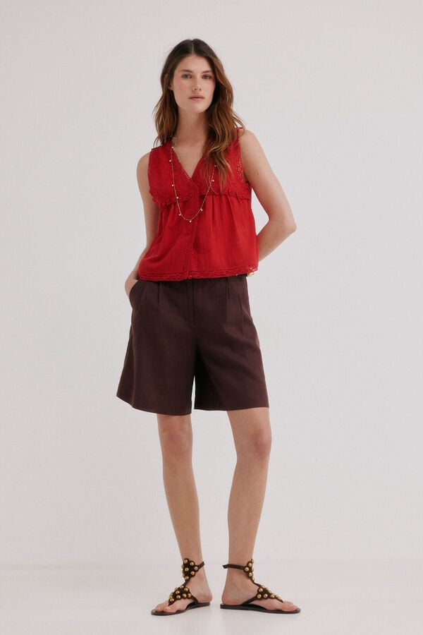 Conjunto de bermuda e cora
